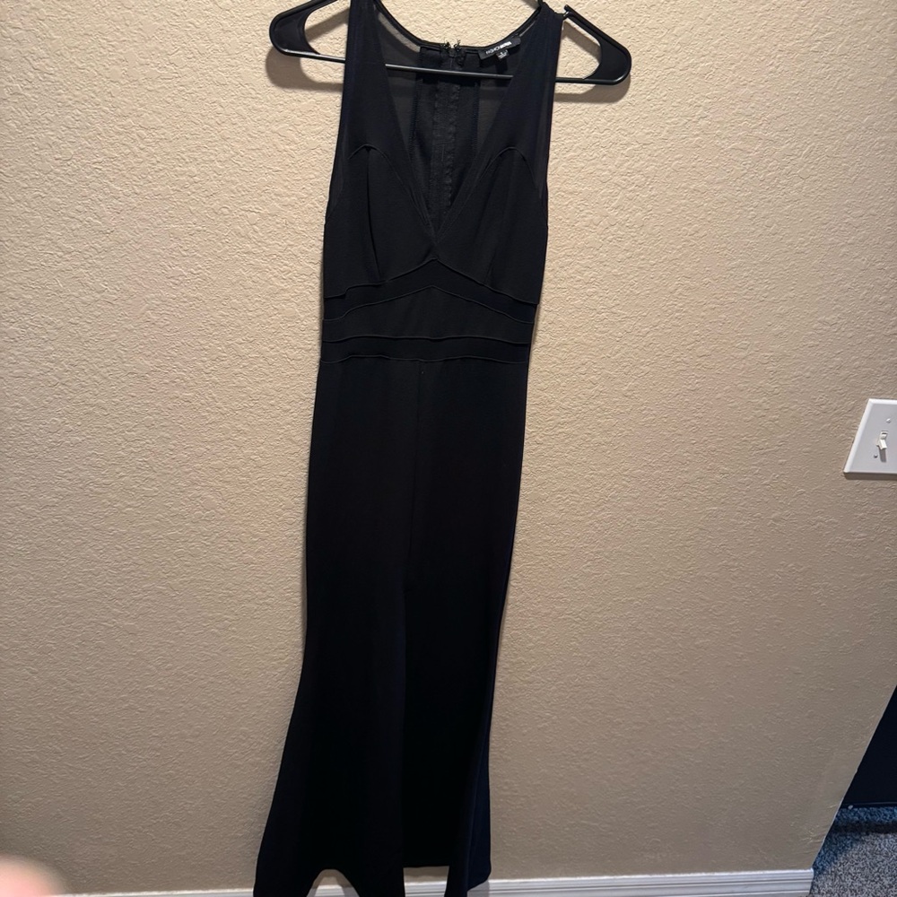 Fashion Nova Black V-Neck Mesh Dress - Picture 5 of 9